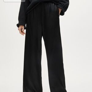 J. Crew Black Wide Leg Women's Pants petite cosmo satin